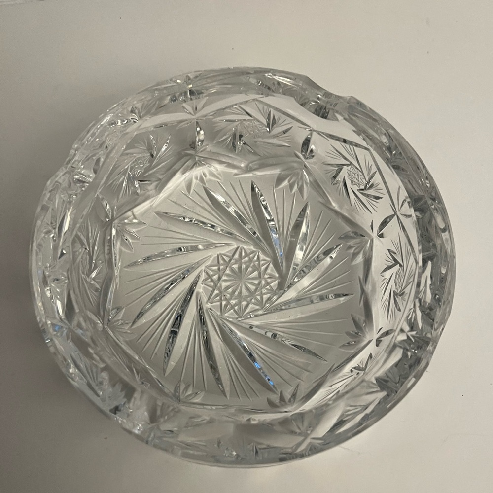 Vintage Pinwheel Crystal Ashtray